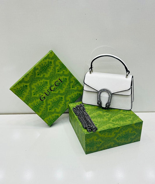 G-G D-I-O-N-Y-S-U-S Women Bag – High Quality Edition (White)