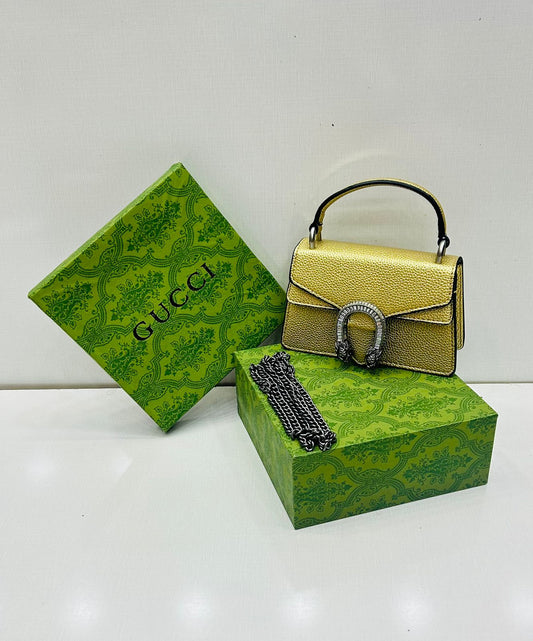 G-G D-I-O-N-Y-S-U-S Women Bag – High Quality Edition (Gold)