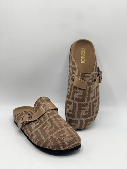 F-E-N-D-I Cotton Pumps – Women Footwear | Sizes 36–41 (Beige)