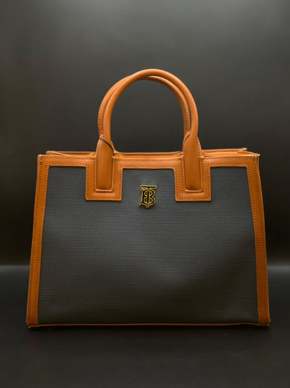 B-U-R-B-E-R-R-Y Hand Bag – Premium Women Bag (Brown/Grey)