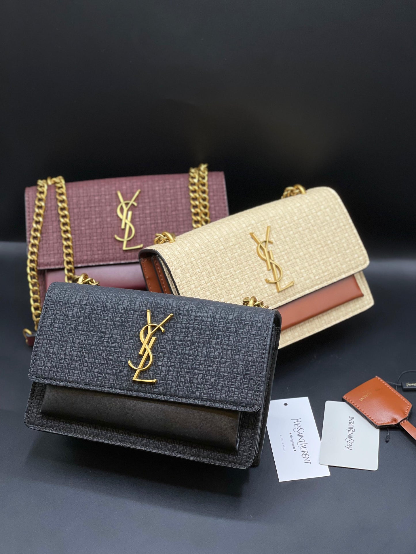 Y-S-L S-A-I-N-T L-A-U-R-E-N-T Sunset Crossbody – Women Bag (Black)