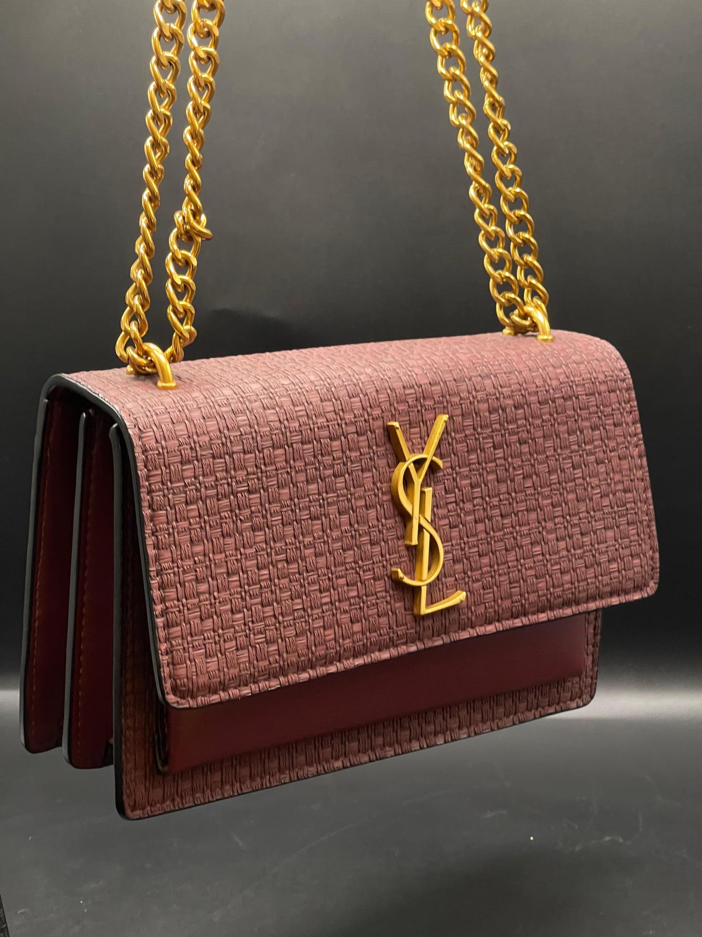 Y-S-L S-A-I-N-T L-A-U-R-E-N-T Sunset Crossbody – Women Bag (Maroon)