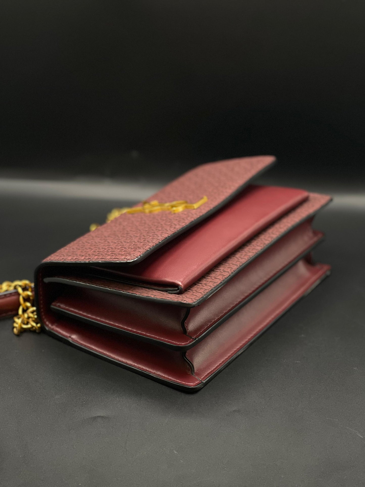 Y-S-L S-A-I-N-T L-A-U-R-E-N-T Sunset Crossbody – Women Bag (Maroon)