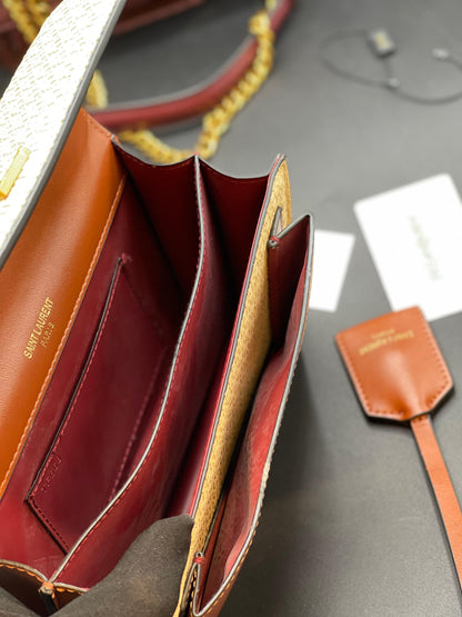 Y-S-L S-A-I-N-T L-A-U-R-E-N-T Sunset Crossbody – Women Bag (Maroon)