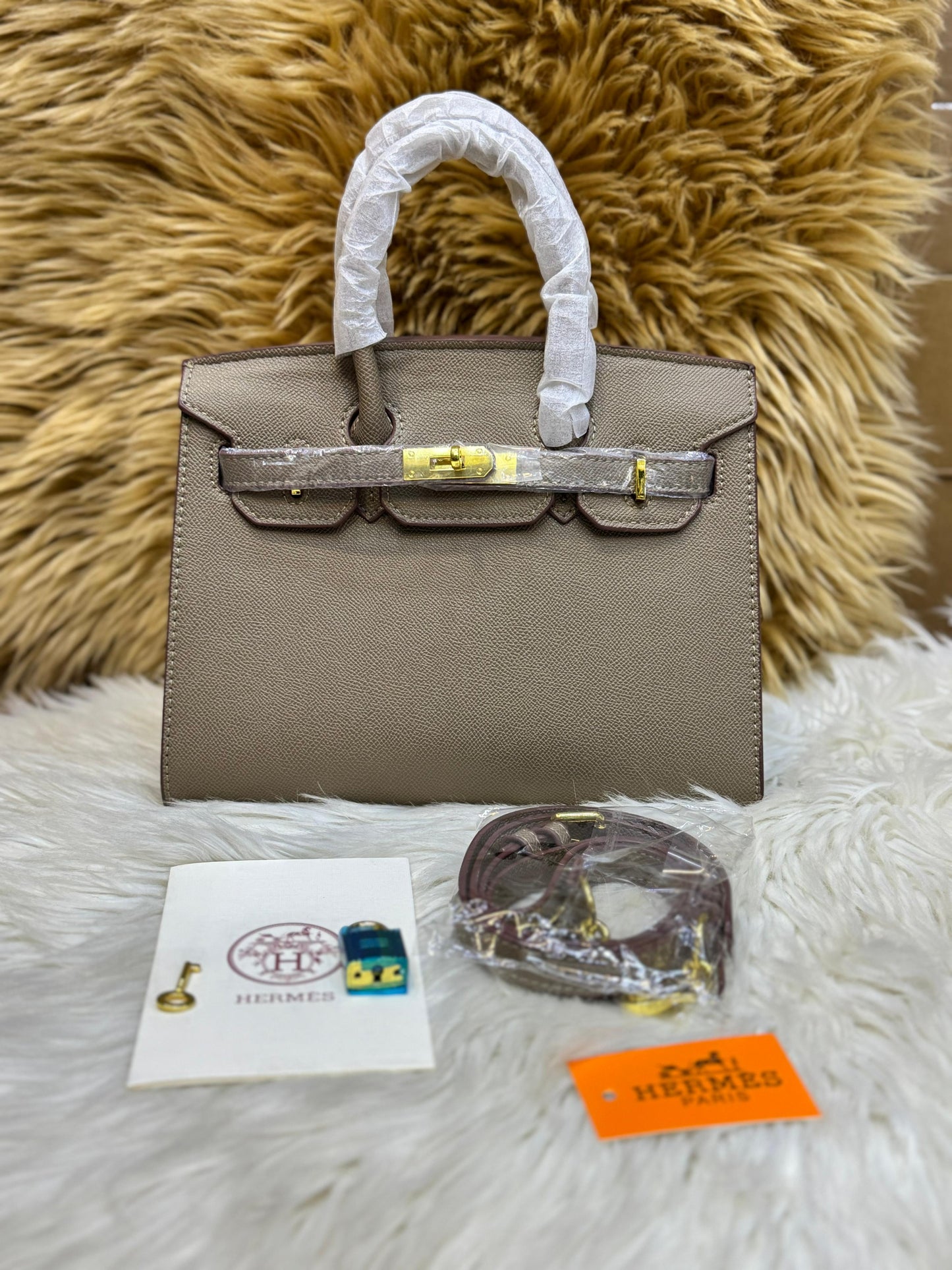 H-E-R-M-È-S Bleu Nuit Togo Birkin 25 – Women Bag | Gold Hardware (Grey)