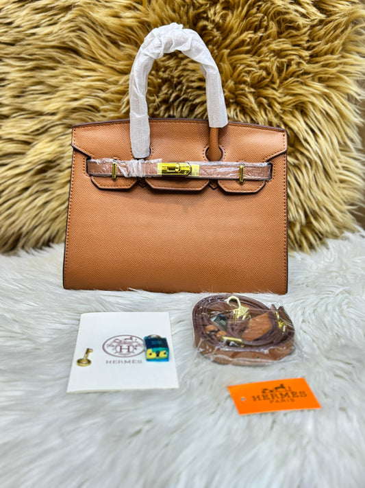 H-E-R-M-È-S Bleu Nuit Togo Birkin 25 – Women Bag | Gold Hardware (Brown/Mustard)