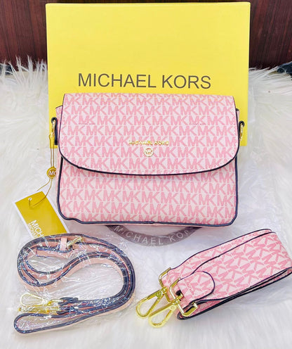 MK M-I-C-H-A-E-L K-O-R-S Style Premium Women Bag – Luxury Edition | Complete Box Set (Pink)