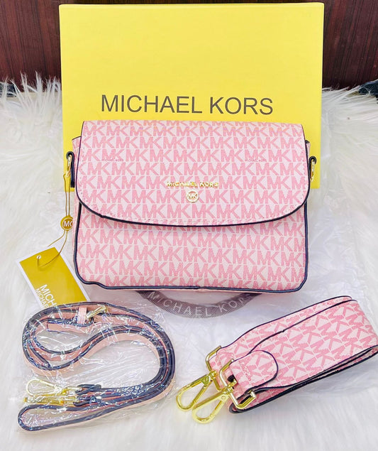 MK M-I-C-H-A-E-L K-O-R-S Style Premium Women Bag – Luxury Edition | Complete Box Set (Pink)
