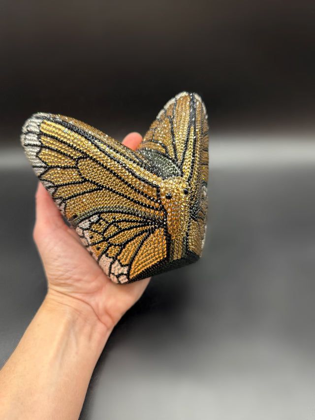 Butterfly Crystal Women Bag – Silver Luxury Edition (Gold)