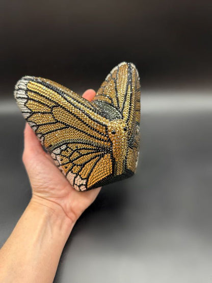 Butterfly Crystal Women Bag – Silver Luxury Edition (Gold)