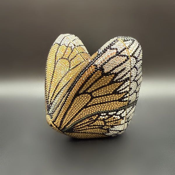 Butterfly Crystal Women Bag – Silver Luxury Edition (Gold)