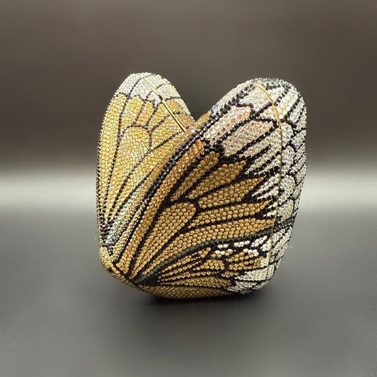 Butterfly Crystal Women Bag – Silver Luxury Edition (Gold)