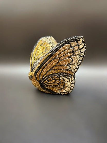 Butterfly Crystal Women Bag – Silver Luxury Edition (Gold)