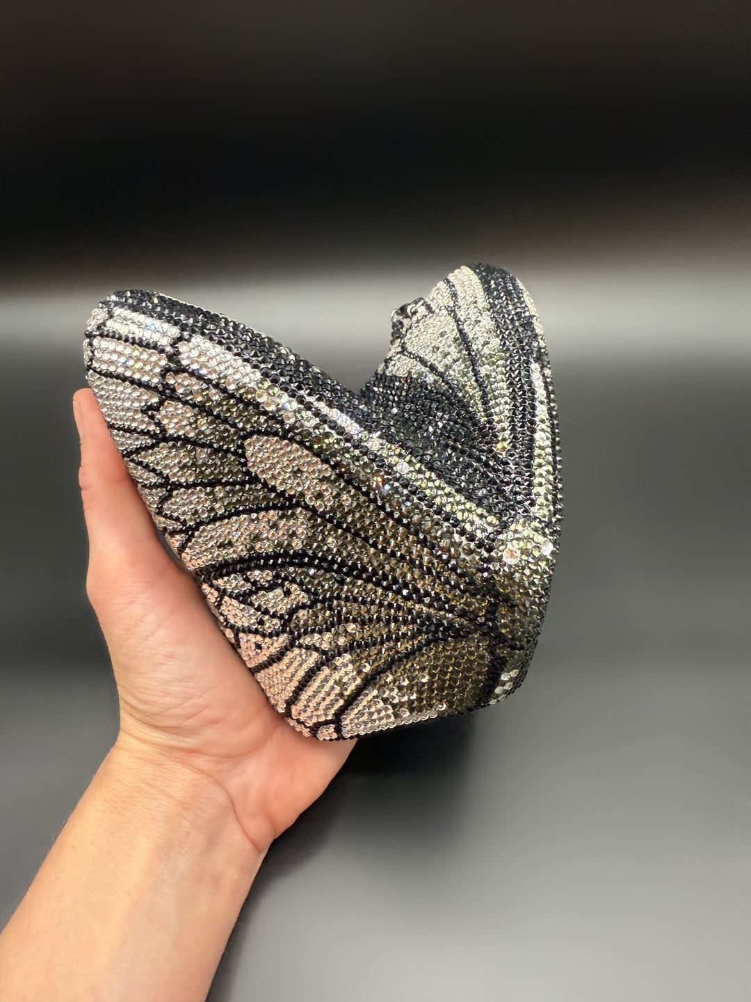 Butterfly Crystal Women Bag – Silver Luxury Edition (Black)