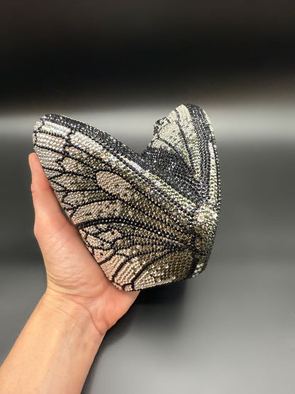 Butterfly Crystal Women Bag – Silver Luxury Edition (Black)