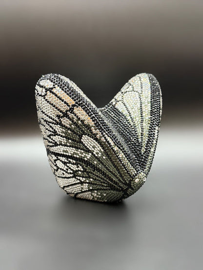 Butterfly Crystal Women Bag – Silver Luxury Edition (Black)