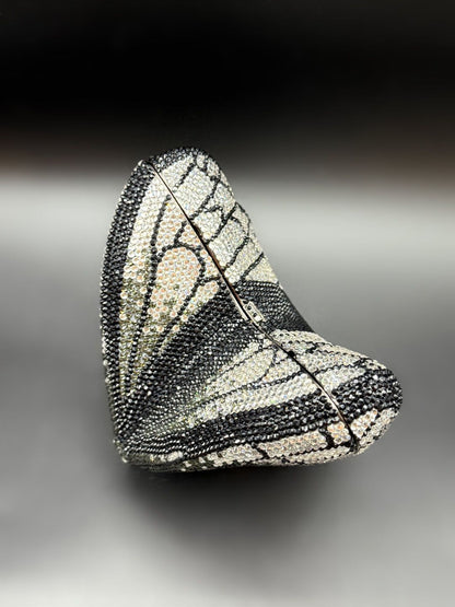 Butterfly Crystal Women Bag – Silver Luxury Edition (Black)