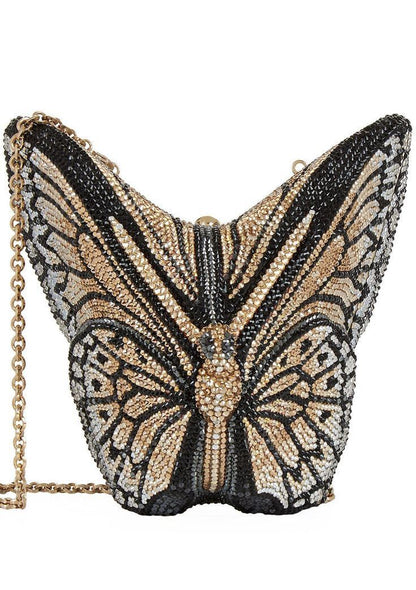 Butterfly Crystal Women Bag – Silver Luxury Edition (Black)