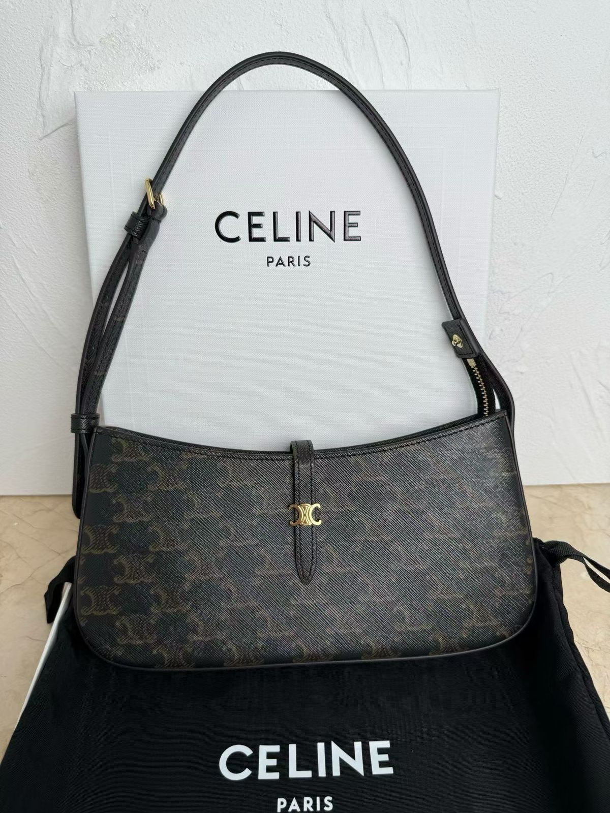 C-E-L-I-N-E Paris Luxe Soft Women Bag | Premium Edition (Black/Brown)