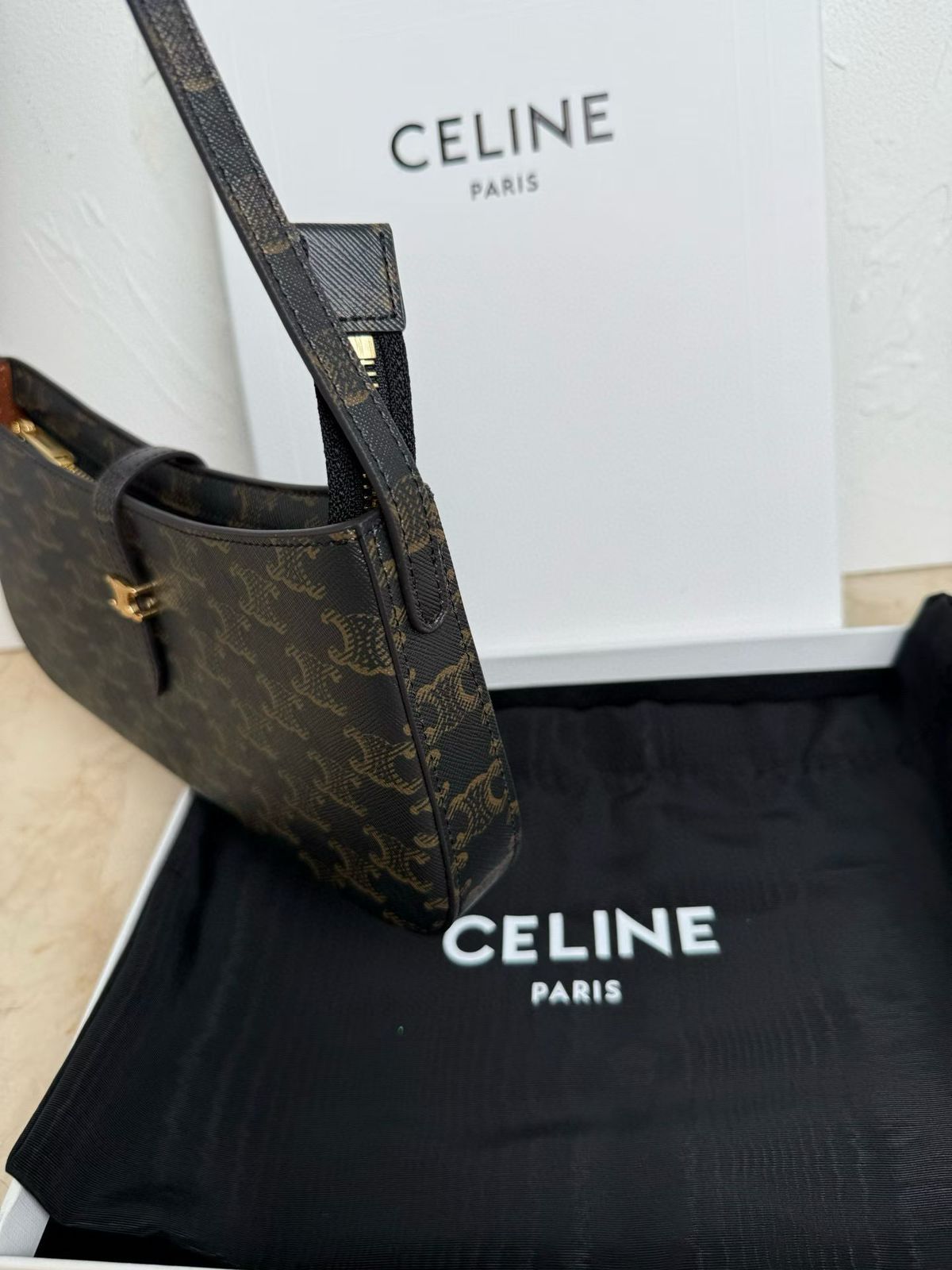 C-E-L-I-N-E Paris Luxe Soft Women Bag | Premium Edition (Black/Brown)
