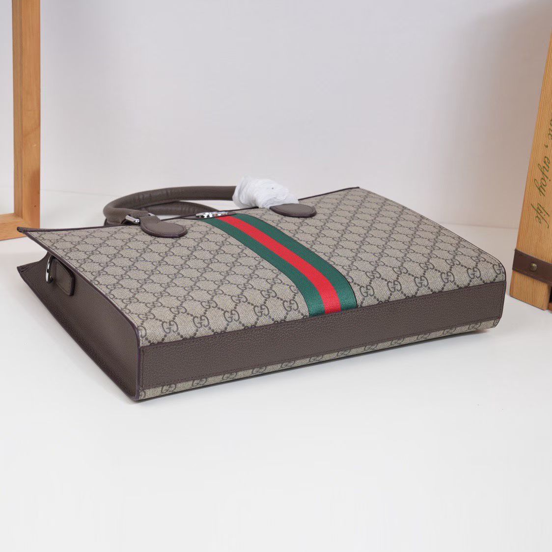 G-U-C-C-I Luxury Signature Large Women Bag | Super Premium Edition (Brown)