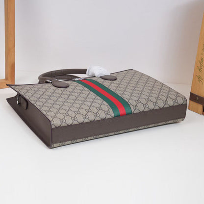 G-U-C-C-I Luxury Signature Large Women Bag | Super Premium Edition (Brown)