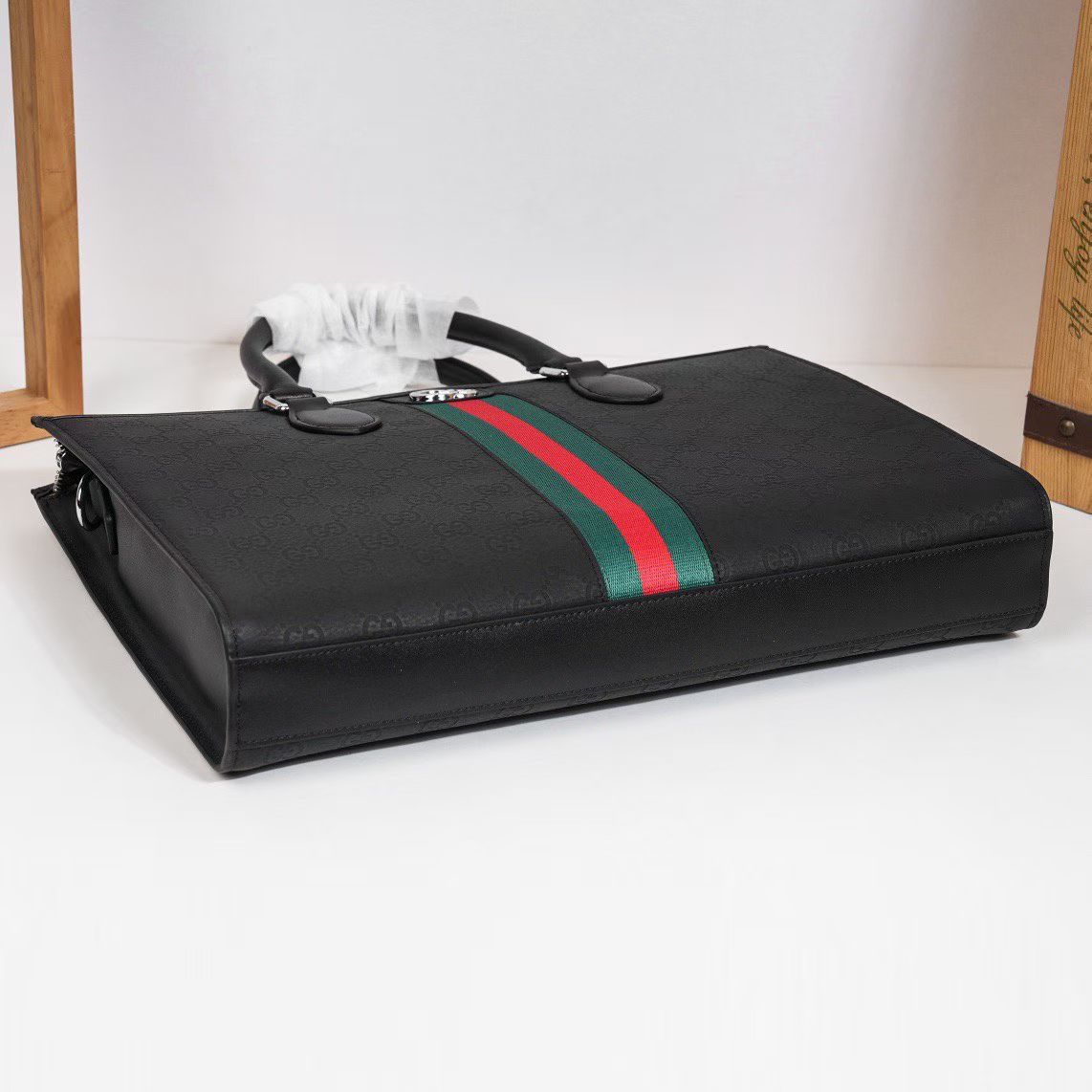 G-U-C-C-I Luxury Signature Large Women Bag | Super Premium Edition (Black-1)