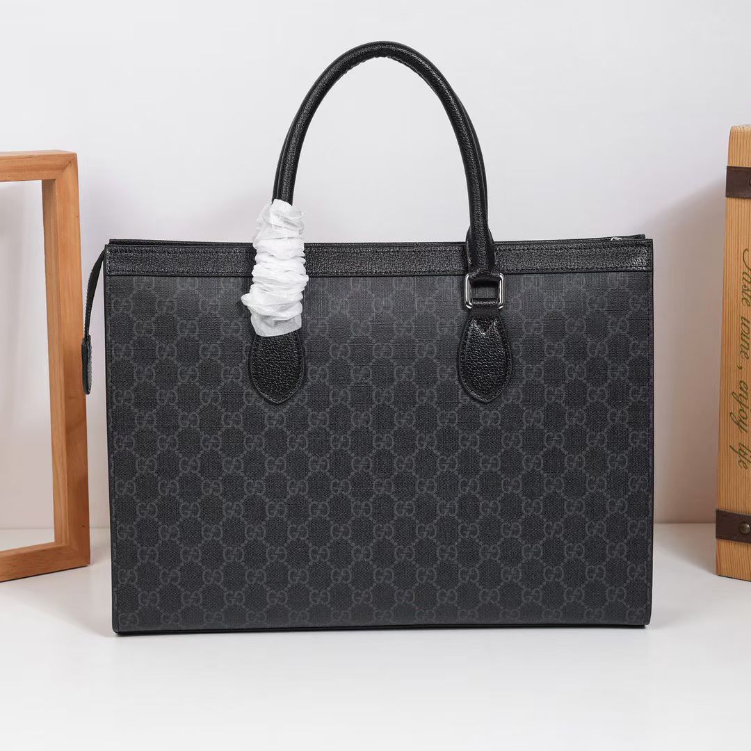 G-U-C-C-I Luxury Signature Large Women Bag | Super Premium Edition (Black-2)