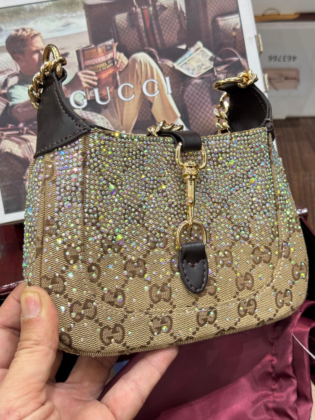 G-U-C-C-I Jackie Notte Mini Crystal Women Bag – Premium Edition