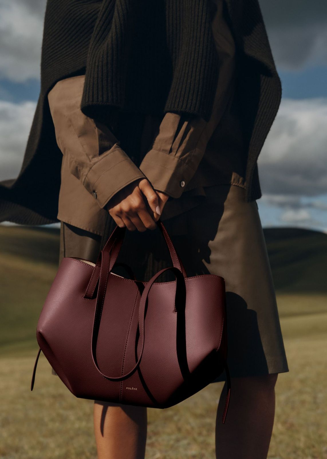P-O-L-È-N-E CYME Mini – Elegant Women Bag | Premium Edition (Maroon)
