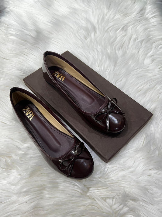 Z-A-R-A Inspired Tie Pumps – Elegant Women Footwear | (Brown)