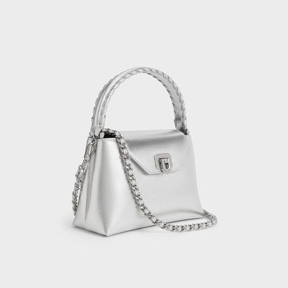 C-H-A-R-L-E-S & K-E-I-T-H Official Model Women Bag – (Silver)