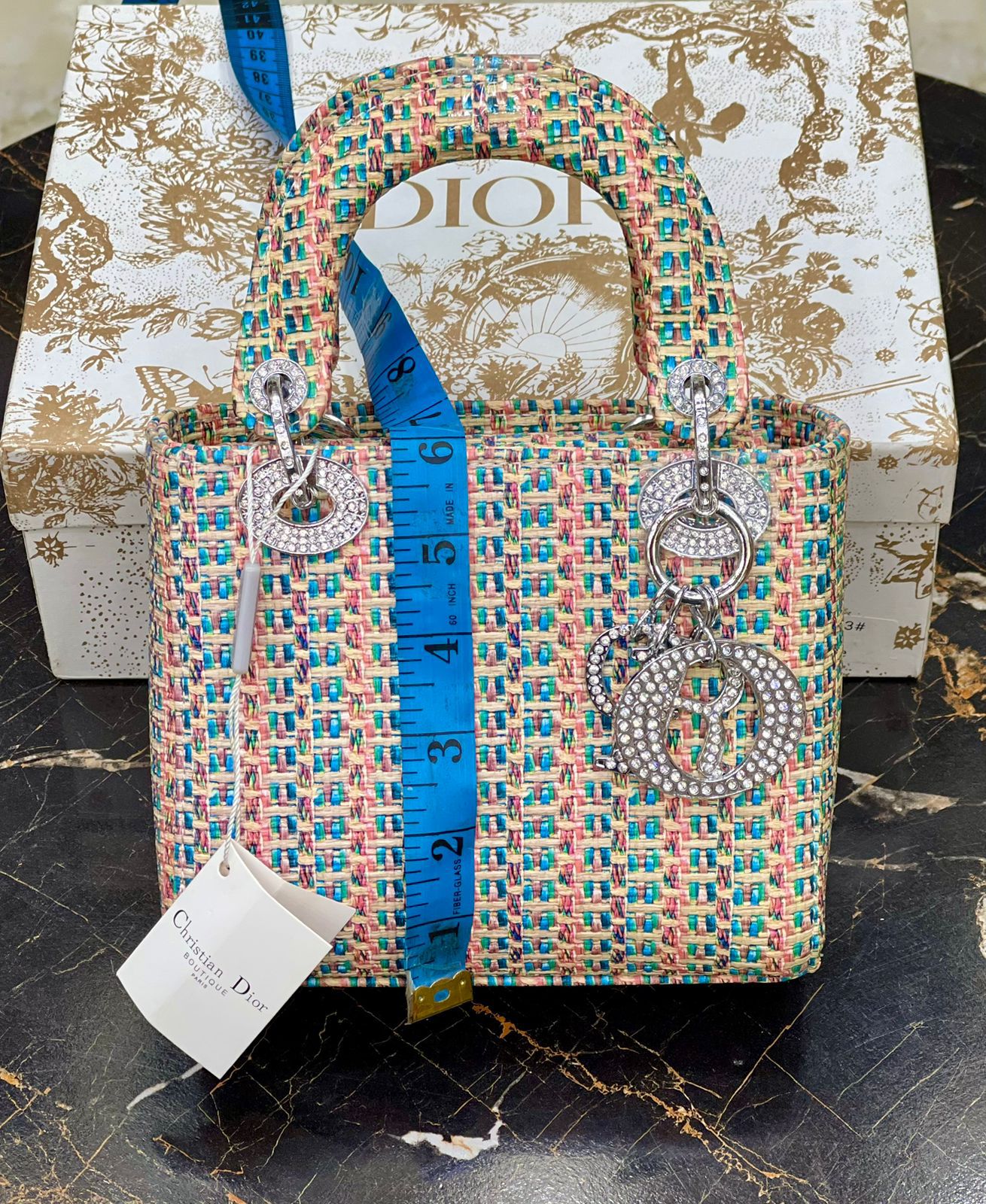 D-I-O-R Lady Luxury Quilted Small Top Handle Women Bag – Premium Edition (Black)