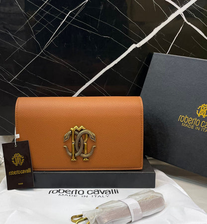 R-O-B-E-R-T-O C-A-V-A-L-L-I Luxury Italian-Inspired Crossbody Women Bag – Master Class Edition | (Mustard)