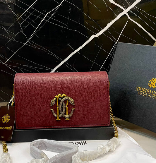 R-O-B-E-R-T-O C-A-V-A-L-L-I Luxury Italian-Inspired Crossbody Women Bag – Master Class Edition | (Red)