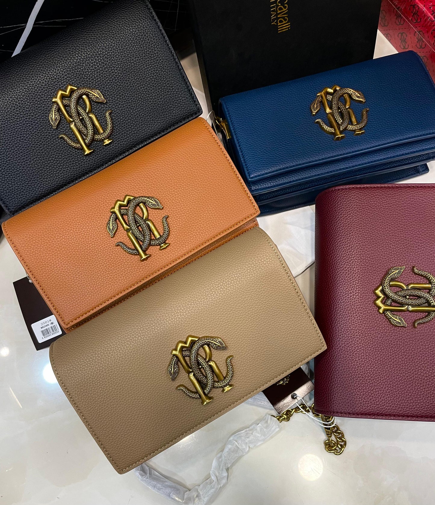 R-O-B-E-R-T-O C-A-V-A-L-L-I Luxury Italian-Inspired Crossbody Women Bag – Master Class Edition | (Black)