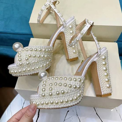 J-I-M-M-Y C-H-O-O Luxury Embellished Satin Platform Sandals – 120mm Heel | Premium Women Footwear