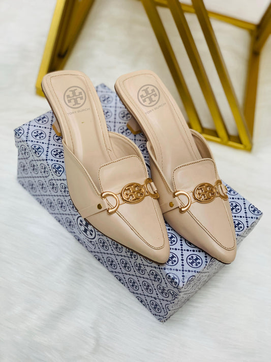 T-O-R-Y B-U-R-C-H Luxury Classic Heels – Elegant Women Footwear | (Beige)