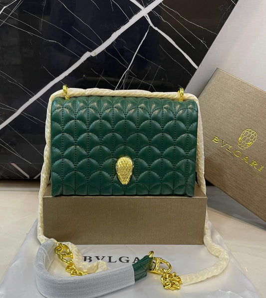 B-V-L-G-A-R-I Luxury Statement Crossbody Women Bag – Master High Quality | (Green)