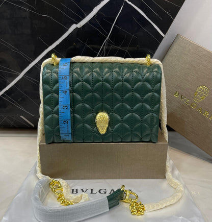 B-V-L-G-A-R-I Luxury Statement Crossbody Women Bag – Master High Quality | (White)