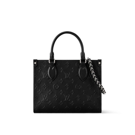 L-O-U-I-S V-U-I-T-T-O-N Luxury Structured PM Tote Women Bag – Black Calf Leather | Premium Edition