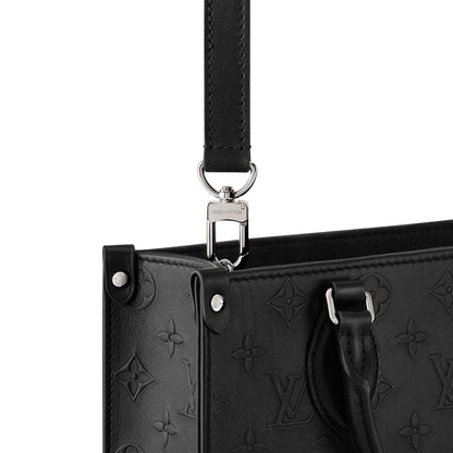 L-O-U-I-S V-U-I-T-T-O-N Luxury Structured PM Tote Women Bag – Black Calf Leather | Premium Edition