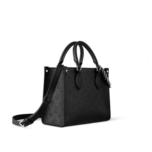 L-O-U-I-S V-U-I-T-T-O-N Luxury Structured PM Tote Women Bag – Black Calf Leather | Premium Edition