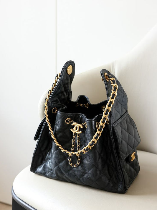 C-H-A-N-E-L 25 HOBO BAG RESTOCK – Women Bag (Black)