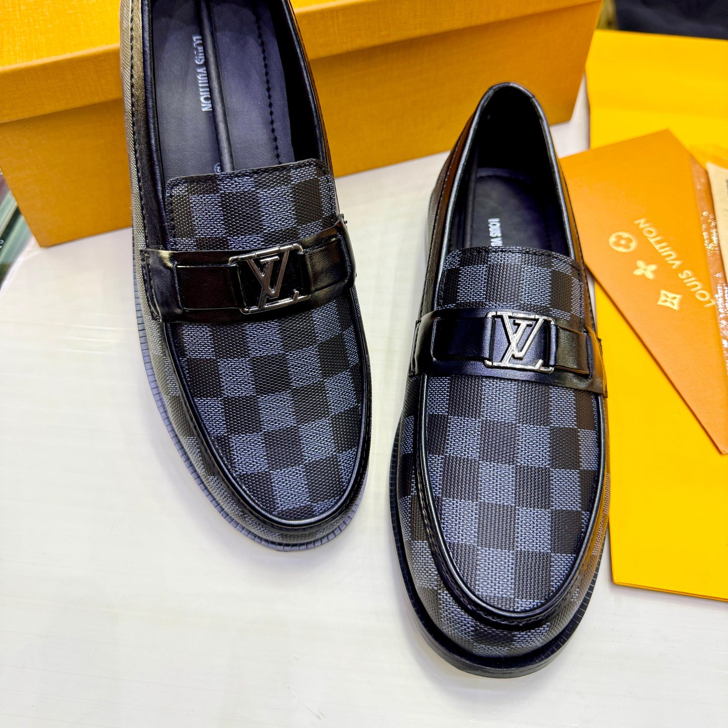 L-O-U-I-S V-U-I-T-T-O-N Luxury Gents Formal Shoes – Premium Edition | (Black)