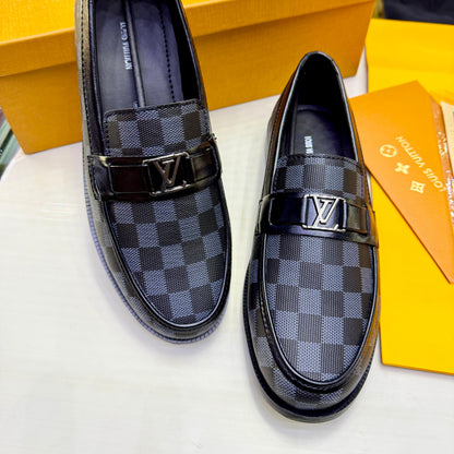 L-O-U-I-S V-U-I-T-T-O-N Luxury Gents Formal Shoes – Premium Edition | (Black)