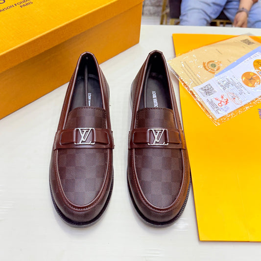 L-O-U-I-S V-U-I-T-T-O-N Luxury Gents Formal Shoes – Premium Edition | (Brown)