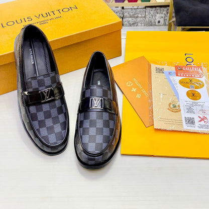 L-O-U-I-S V-U-I-T-T-O-N Luxury Gents Formal Shoes – Premium Edition | (Black)