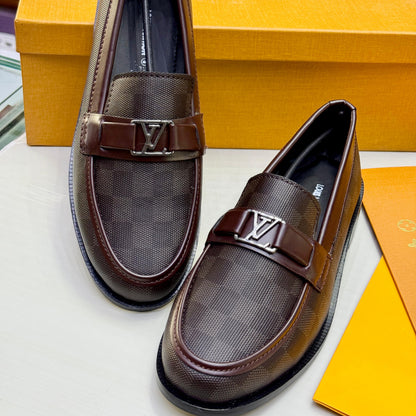L-O-U-I-S V-U-I-T-T-O-N Luxury Gents Formal Shoes – Premium Edition | (Brown)