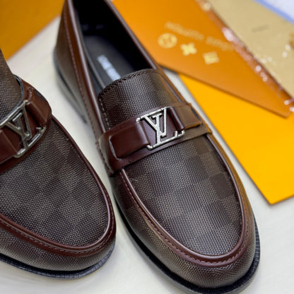 L-O-U-I-S V-U-I-T-T-O-N Luxury Gents Formal Shoes – Premium Edition | (Brown)